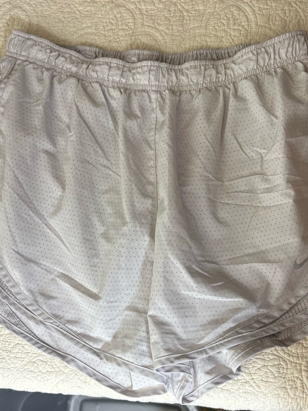 Nike Light Gray Dri-FIT Shorts with Subtle Swoosh